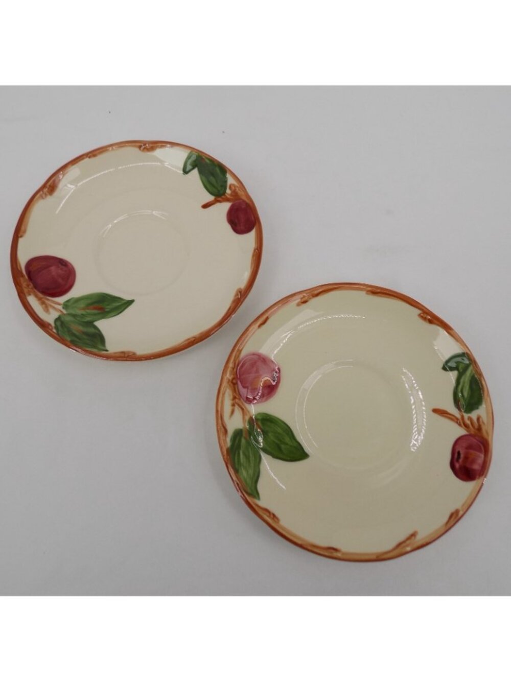 Set of 2 Franciscan Apple Cup & Saucer Set Mixed USA Backstamps Vintage - Picture 2 of 11
